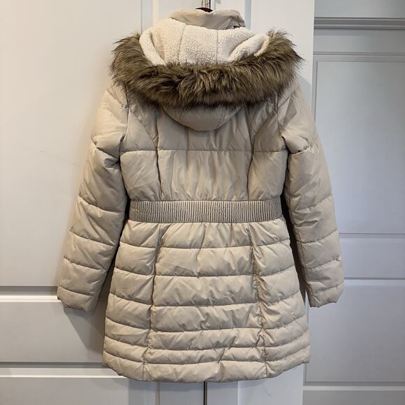 Vintage Rare Esprit Women’s MED Puffer Parka Jacket Removable Hood Faux Fur Y2K - Picture 4 of 14